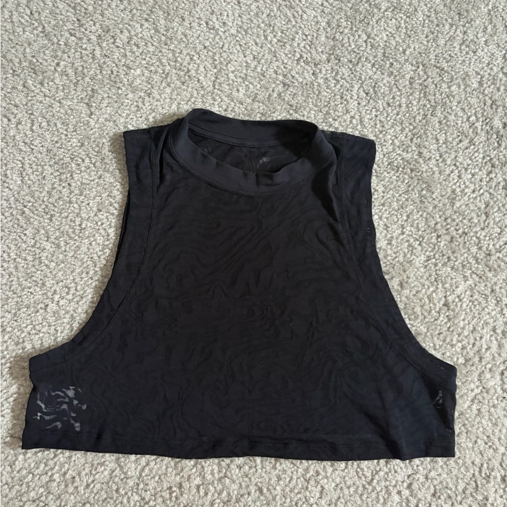 Lululemon Black All yours crop tank top
